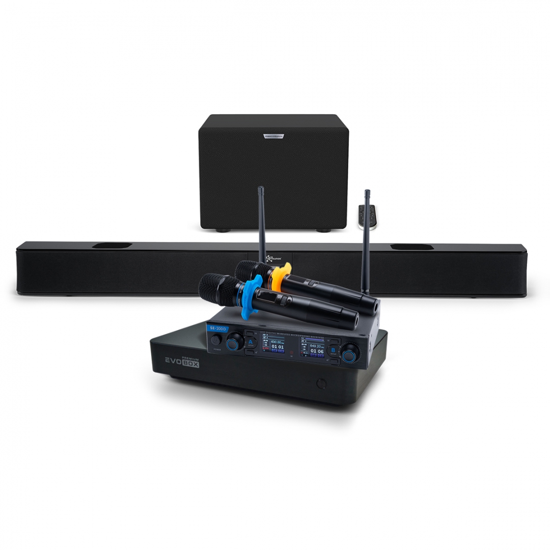 Hi-End караоке-система EVOBOX Premium + EvoSoundBar (саундбар с караоке) в Красноармейске