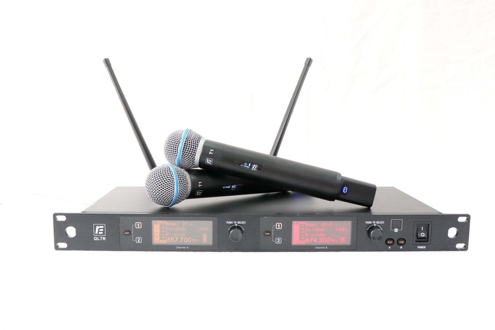 RFIntell QL7R/T1-B 720,500-754,000 МГц 2-канальная радиосистема с 2-мя ручными микрофонами в Красноармейске
